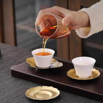 Metal Cup Mats Drink Mats Exquisite Coasters Copper Texture Nonslip Coasters Suitable for Dining and Coffee Tables