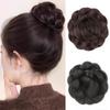 Fake Hair Flower Bun Head Wig Hair Extensions Claw Hair Bun Bridal Donut Chignon  Women