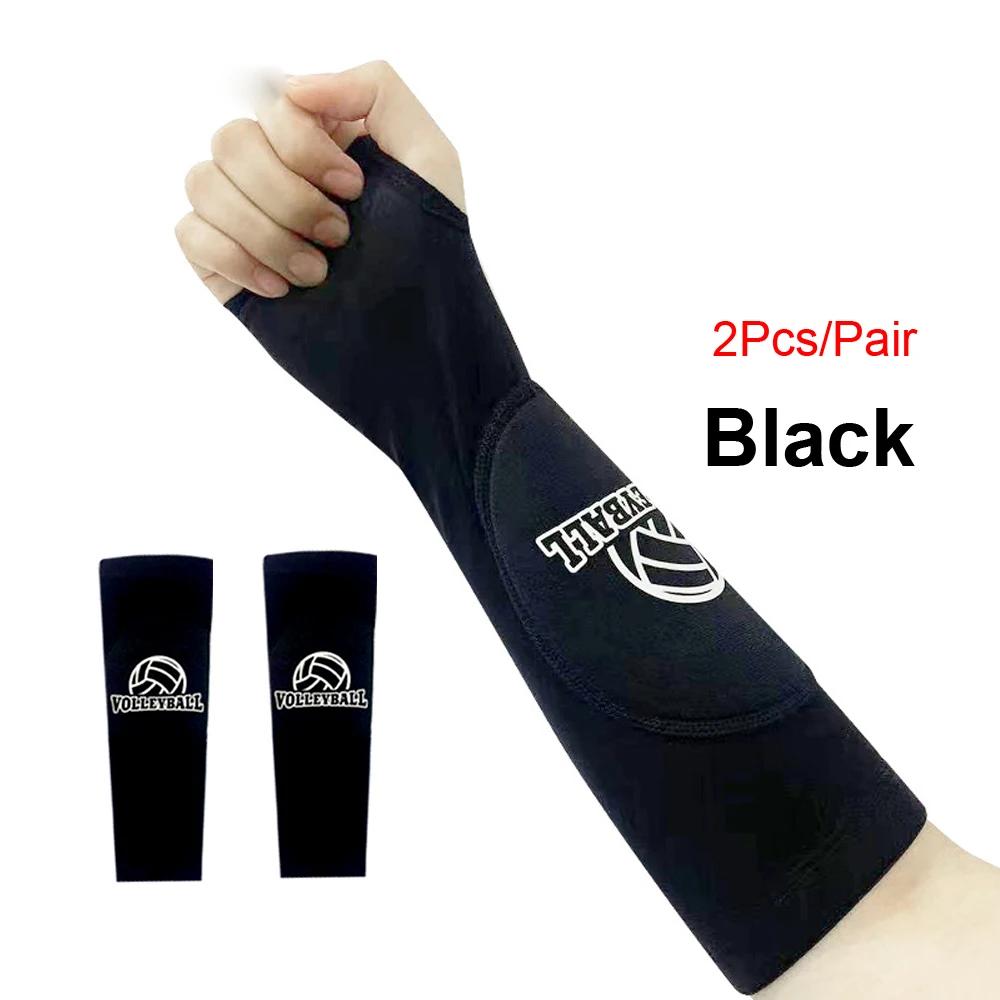 Kids/Adults Volleyball Arm Sleeves Passing Hitting Forearm Sleeves with Protection Pads and Thumb Hole Padded Volleyball Sleeves