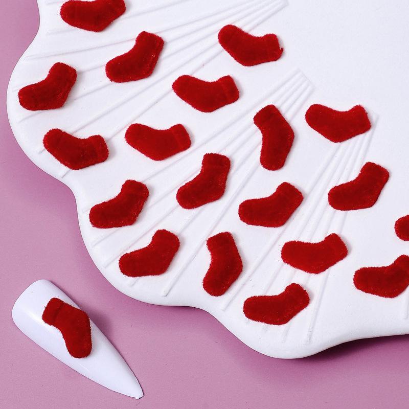 

Новогодние украшения для нейл-арта из смолы, бархатные медвежонки, трехмерные цветочные украшения, набор смешанных материалов для нейл-арта своими руками