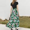 Women's Fashion Casual Loose Printed Round Neck Short Sleeve Long Dresses Short Sleeve Long Dresses