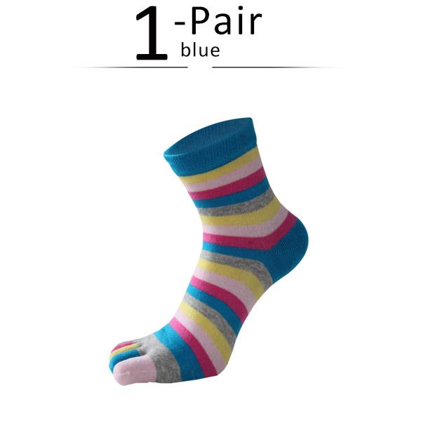 Rainbow 5 Finger Short Socks Women Cotton Striped Colorful Fashions Young Sweat-Absorbing Happy Toe Socks Harajuku 4 Seasons