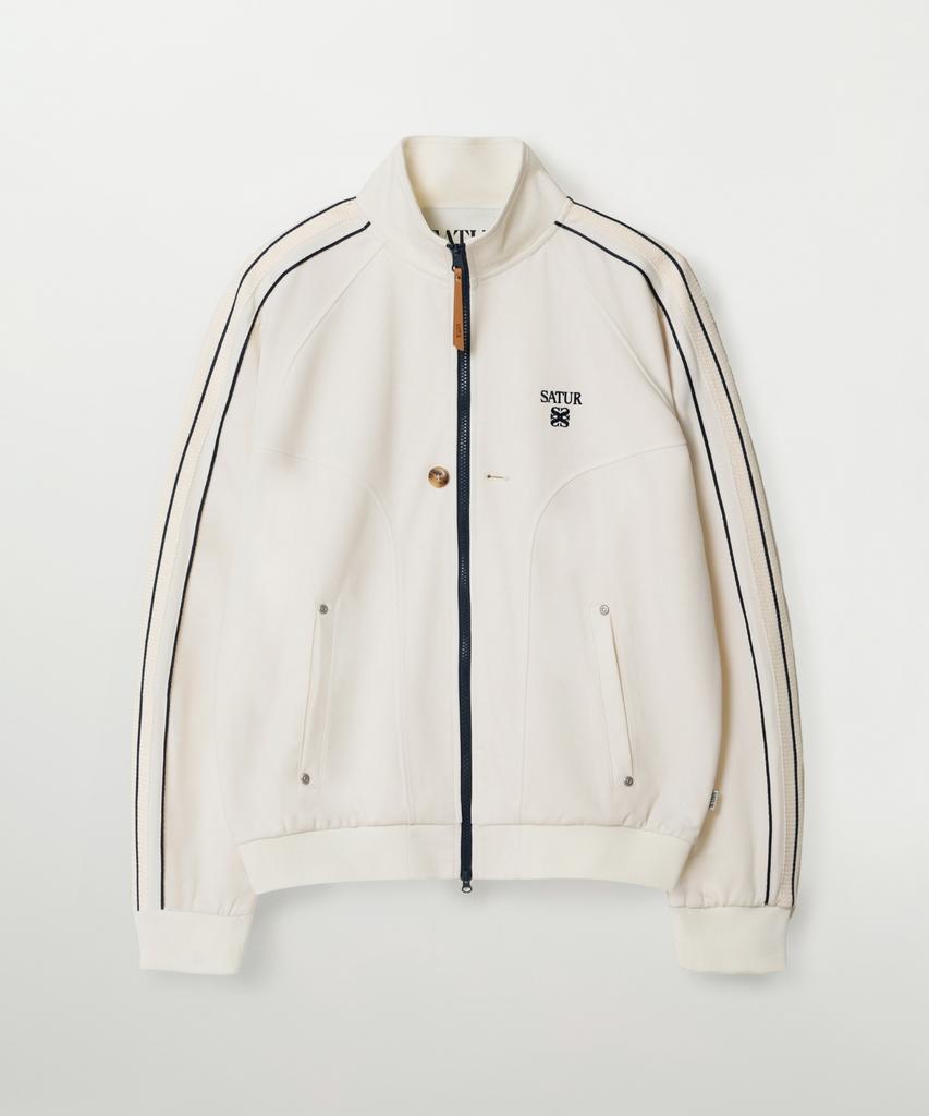 Satur Essentials Roton Track Zip-Up Jacket Cream