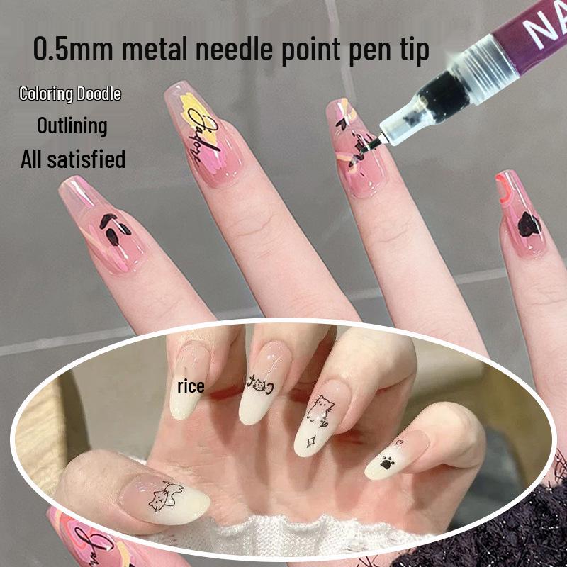 Multi-color 0.5mm Nail Art Graffiti Pen for DIY Line Drawing and Color Painting