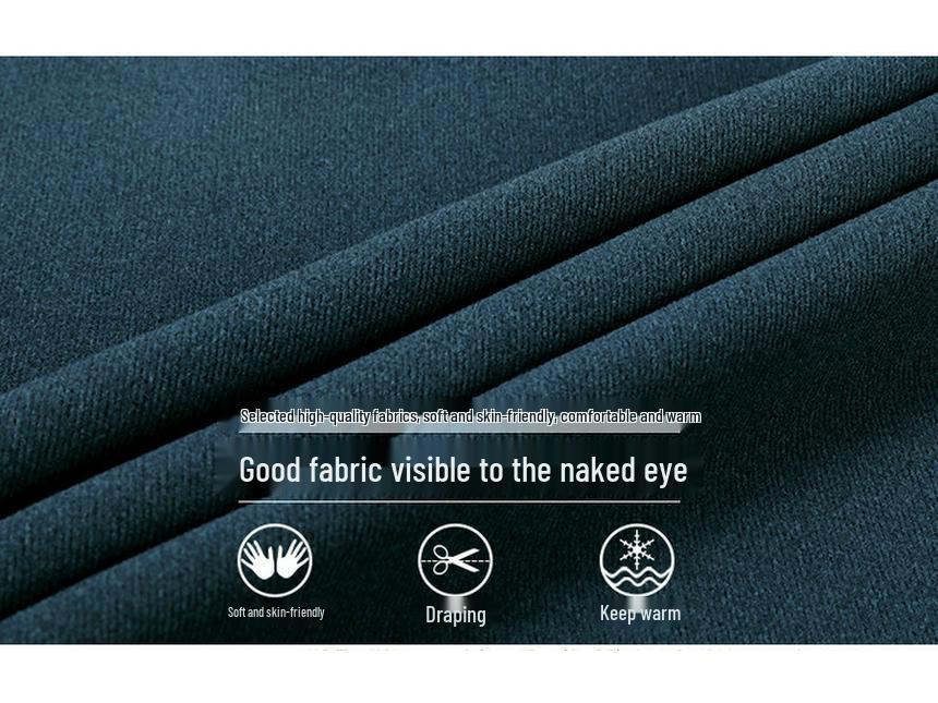 Tricou casual cu mânecă lungă pentru bărbați, aspect two-piece, amestec de lână, cu guler de flanelă