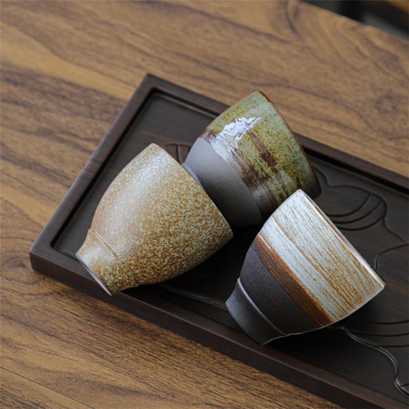 Coarse Pottery Master Cup Retro Kung Fu Teacup Master Cup Latte Flower Personal Cup Tea Cup Large Teacup