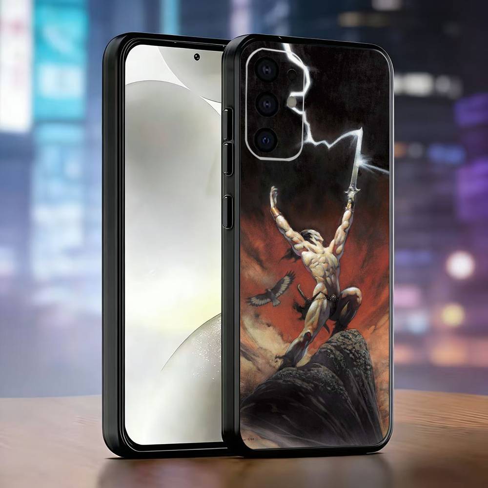 

The Art of Frank Frazetta Phone Case For Samsung S25,S24,S21,S22,S23,S30,Ultra,S20,Plus,Fe,Soft Silicone Black Cover Samsung S105G