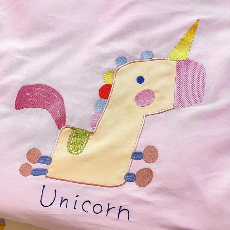 LISM Children's Kindergarten Nap Quilt Set - Running Unicorn