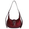 Casual retro suede bag 2025 new commuter large capacity women's shoulder underarm bag versatile messenger bag