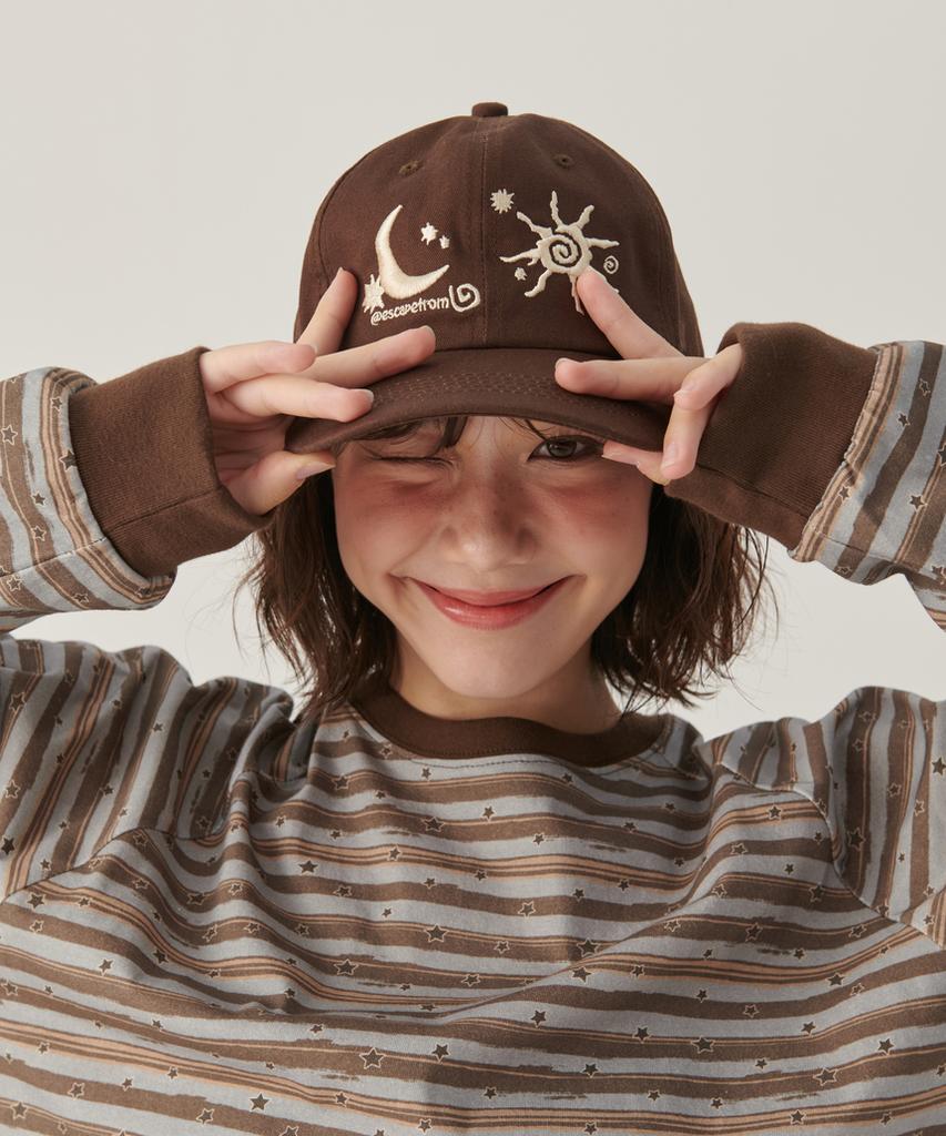 ESCAPEFROM Weather Icon Ball Cap Brown