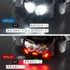 OHM Electric ECLAT 600 Lumens LED Headlight with Motion Sensor and Flashing Ideal for Outdoor Activities and Switch, White, Red, Red, Dimmable,