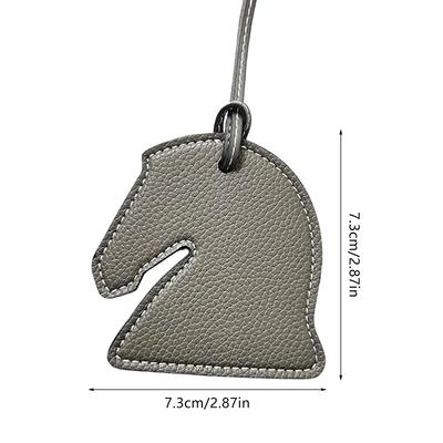 Trendy Leather Cute Creative Personalized Horse Head Keychain Ladies Backpack Pendant Bag Charm Accessories