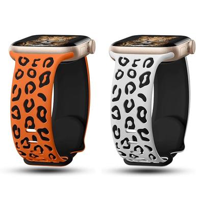 Straps For Apple Watch Band 40mm 44mm 42mm 45mm 41mm 49mm 46mm Silicone Engraved Correa Bracelet Series 8 9 7 SE 6 Ultra 2 3 10