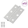 Universal Hinge Set 12 Pcs Silver 58 X 35 X 1 Mm Steel