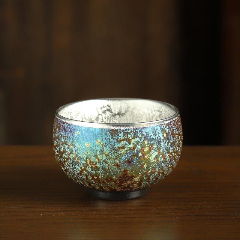 Красочная мастер-чашка чайная пиала позолоченное серебро керамическая чайная чашка чайная чашка одиночная чашка чайная чашка чайный набор для кунг-фу чайная чашка 100ML