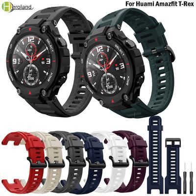 Fashion Silicone Wrist WatchStrap For Huami Amazfit T-Rex Smart Accessories Band Bracelet Wristband For Xiaomi Amazfit T-REX Pro
