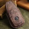 Customized Key Cover Is Suitable for Mercedes-Benz New E300L Leather Pure Hand-stitched Car Key Protection Buckle