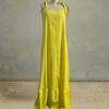 Women's Summer Casual Loose Dress Tie Shoulder Sleeveless Square Neck Maxi Dress A-Line Ruffle Flowy Beach Sundress