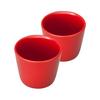 GoodPlus+ ARITA Arita Ware Free Cup 130ml Set of 2 Microwave Safe Dishwasher Safe Small Bowl Soba Choco Dessert Side Dish (Red)