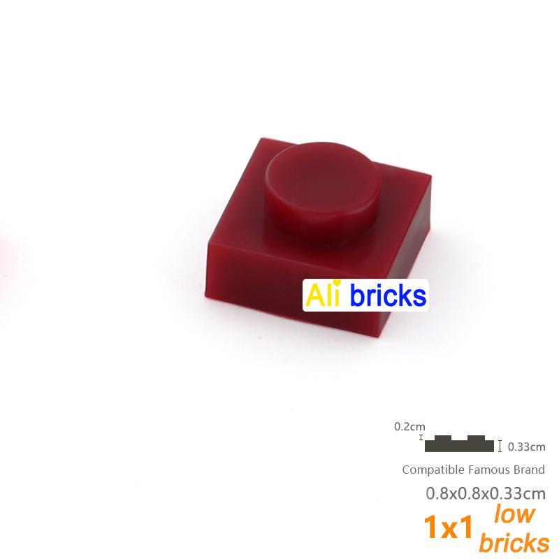 200pcs/lot Bulk Blocks Building Bricks Thin 1x1 Educational Assemblage Construction Toys for Children Size Compatible With 3024