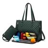 2in1 Damen-Mittagessen-Handtasche Hohe Kapazität Isolierte Lunchtasche Büro Schule Picknick Isolierte Umhängetasche Reise Laptop-Tragetasche