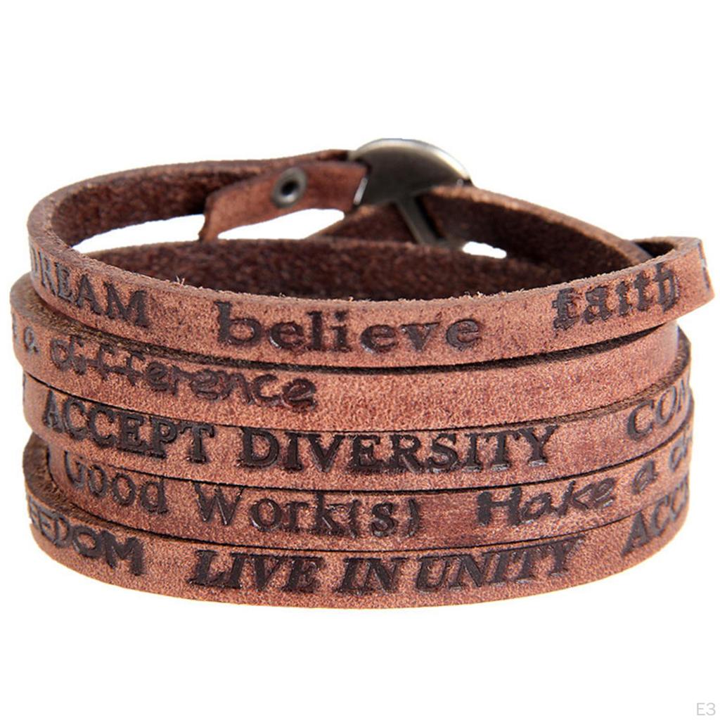 Fashion Wide Bracelet Punk Gifts Vintage Adjustable Bangles Wristband for Rock Jackets Wedding Boys
