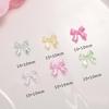 3D Pink Ribbon Bow Nail Accessories - Handmade DIY Wearable