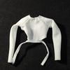 1/6 Clothes Sexy 1/6 Clothes Women's Tie Waist T-Shirt (Body, Head, Shoes, Etc. Are Not Included) White