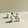 5 stk Miniature Hvalpe Eventyrhave Dekoration Kawaii Harpiks Tegneserie Dyr Hvid Hund DIY Boligindretning Dukkehus Tilbehør