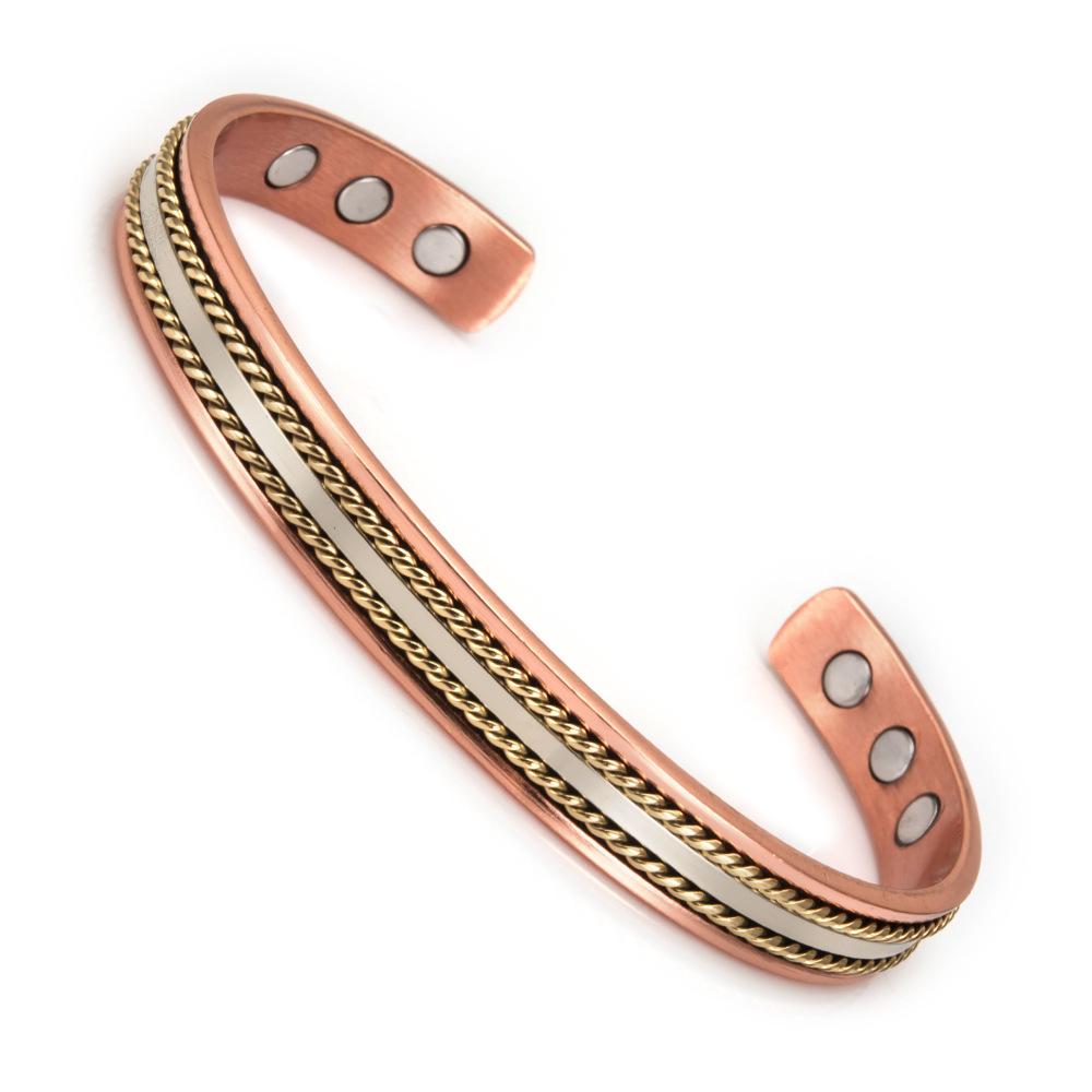 

[Adjustable Magnetic Red Retro Ring and Bracelet Set Unisex Fashion Accessories]