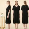 Women's Modal Round Neck Patchwork Sleep Dress Summer Loose Plus Size Casual Chic Loungewear Outdoor SleepWear Dress