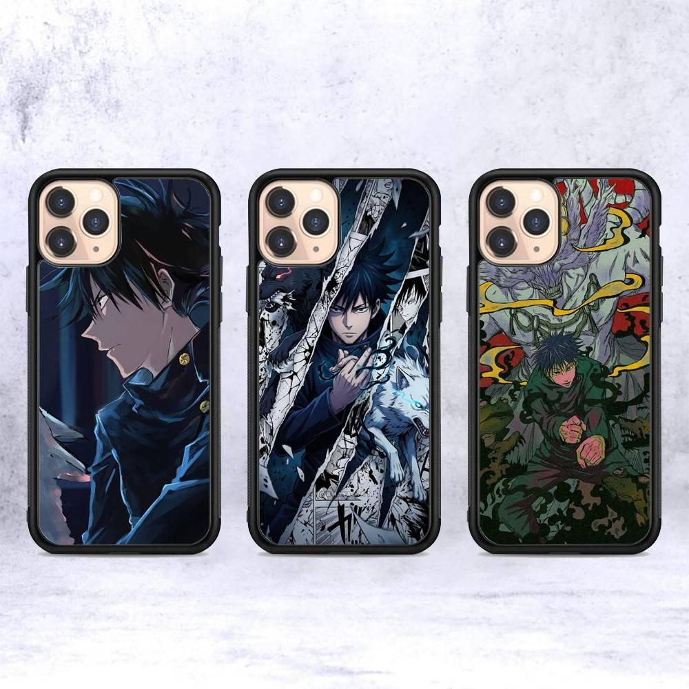 Anime Fushiguro Megumi Jujutsu Kaisen Phone Case For Iphone 11 12 13 14 15 Pro Max 17 16 Plus Hard PC+TPU Back Cover