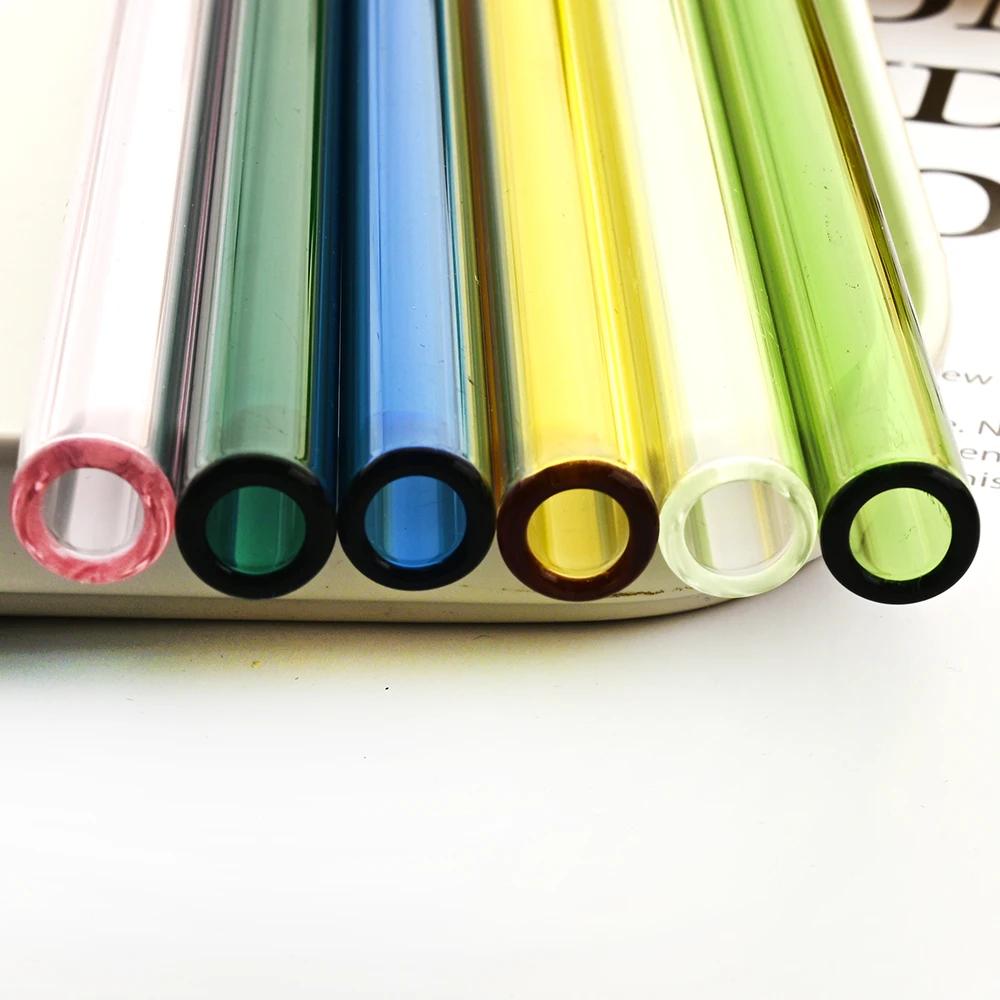 10Pcs Reusable Drinking Straw Glass Straws Eco-friendly High Borosilicate Glass Straw Tube Party Bar Drinkware Bar Accessories