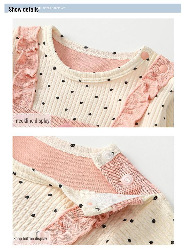 Newborn Girl Rabbit Two-Piece Harem Romper - Autumn Jumpsuit