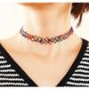 Vintage Elastic Braided Fish Thread Choker Gothic Colorful Necklace Fashion Punk Jewelry Gift for Women Girls