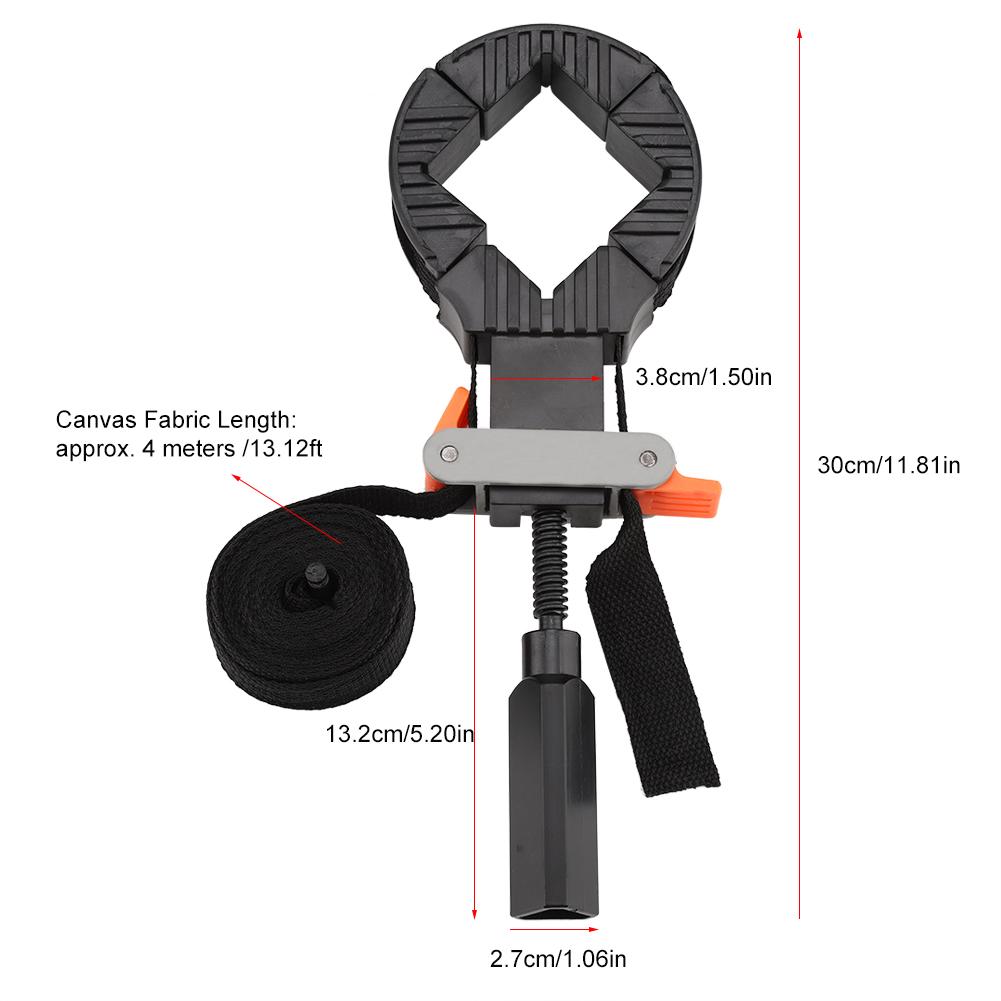 Picture Frame Clamp, Quick 4 Corner Clamp Tool for Woodworking, Removable Plastic with   Strap for