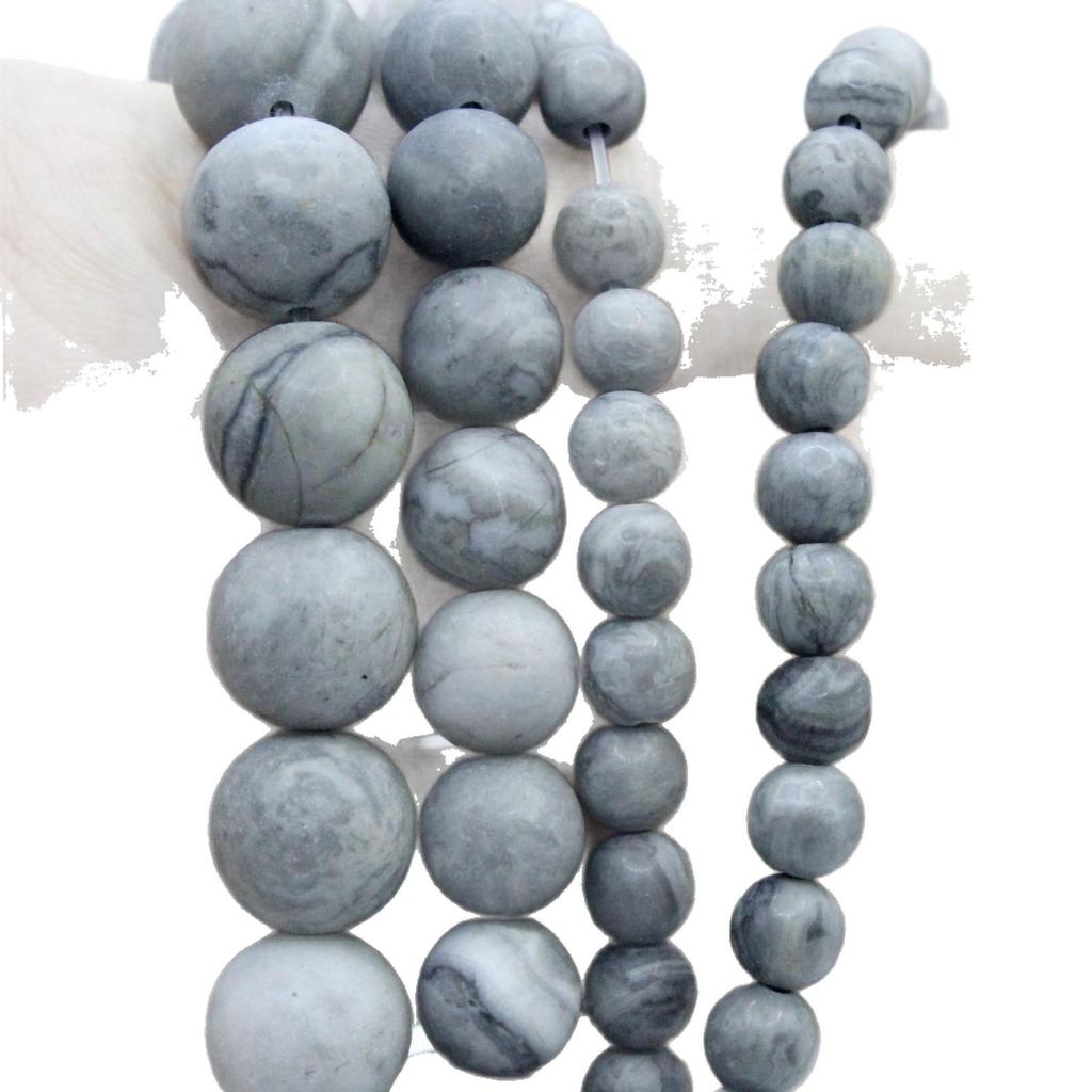 Frosted Matte Map Stone Beads for DIY Jewelry Making
