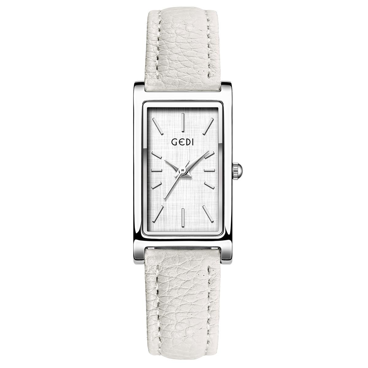 Premium Ankola Red Square Temperament Quartz Watch Minimalist Women S Retro Belt Quartz Watch