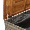 Garden Storage Box Gray 110x55x63 cm Poly Rattan Acacia Wood