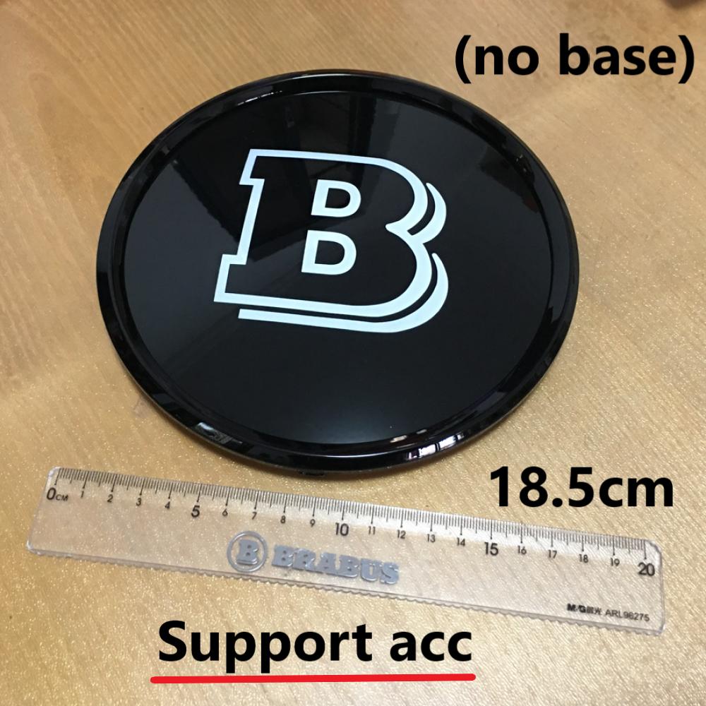 

Support Acc Smooth mirror surface No Base B Logo front grille Emblem Badge for BRABUS front Badge modify Accessories Need glue