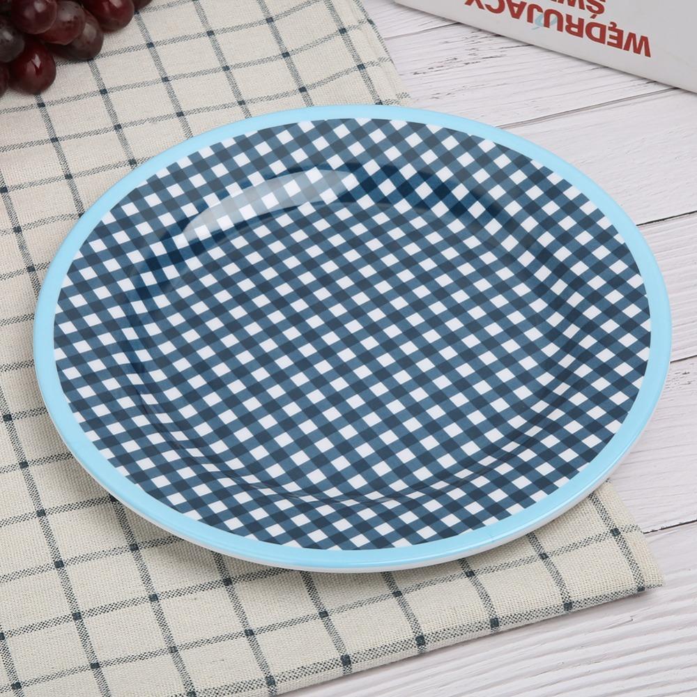 Resin Food Platter Raised Circular Organizer Tray Water‑proof Serving Tray Café Cup Grid