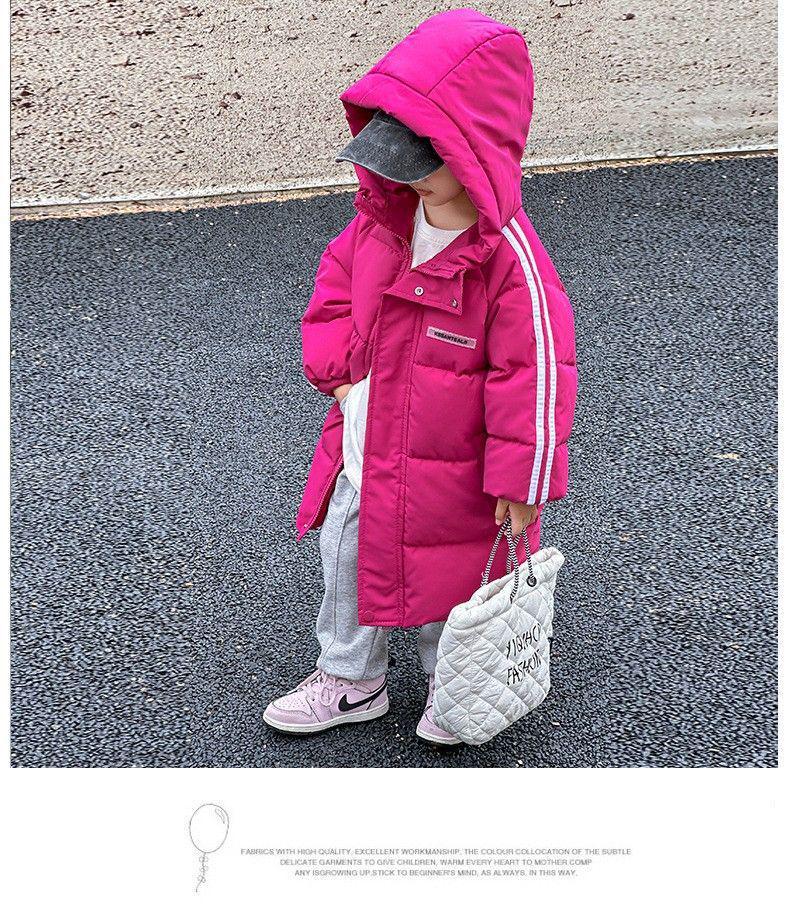 Unisex Winterjacke in mittlerer Länge für Kleinkinder & Kinder - Verdickte Baumwolle, Kniebedeckende Wärme