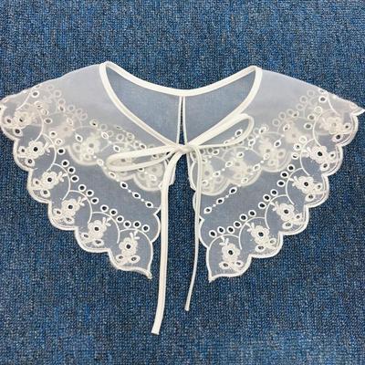 Cotton Applique For Women Hollow Girl Apparel Sewing Lace Neckline Fake Collar Clothing Decoration