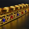 Candle Lamp Display Stand Inlaid Gem Tantric Candlestick Buddhist Wedding Altars Indoor Desktop Decoration Candles Not Included
