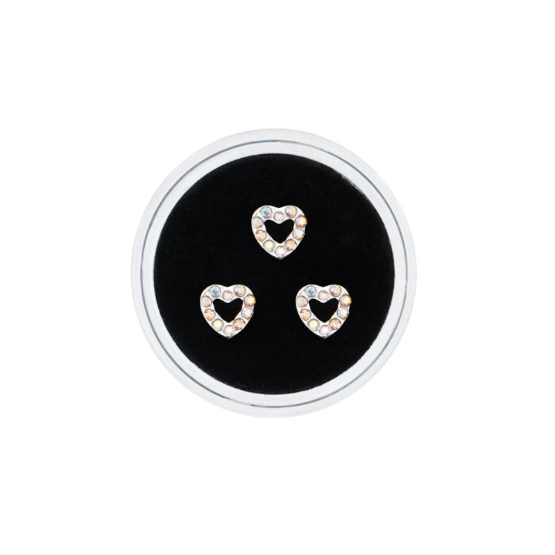 3Pcs/Box Heart Shape Oral Teeth Gems Modern Style Beauty Decoration Free Box Diamond Ornaments Dental Crystal Teeth Jewelry Gem