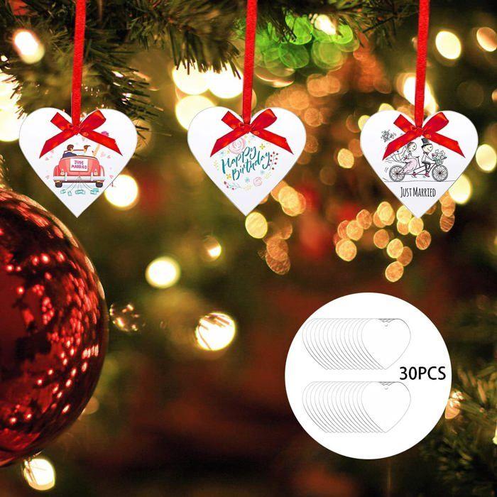 Boule de noël - tskdkit - acrylique transparent - 30 pièces - 7,6 cm - décoration de sapin