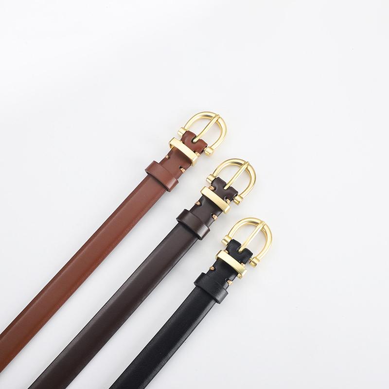 Luxury Designer Women Belt Genuine Leather Female  Metal Belt Buckle Waistband 3 Colors High Quality Trend Belt Lady
