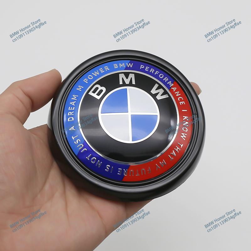 For BMW 1 W E82 For BMW Blue and White Logo X6 E71 F16 X3 F25 X5 E70 F15 X4 F26 1Pcs 3D ABS Chrome Black Rear Trunk Emblem Badge With Base