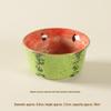 Ciotola per noodle in ceramica con design anguria dipinto a mano, colore sottosmalto e motivo a lumaca