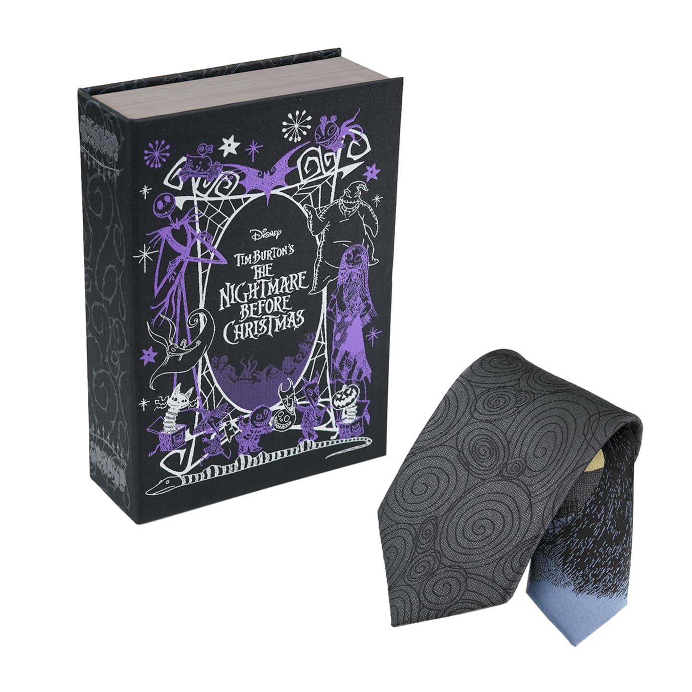 

[Disney] Book-shaped boxed tie (Nightmare Before Christmas plain pattern DSD50028)